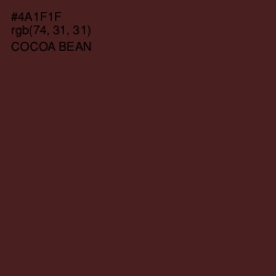#4A1F1F - Cocoa Bean Color Image
